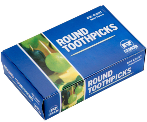 Round Toothpicks package of 800