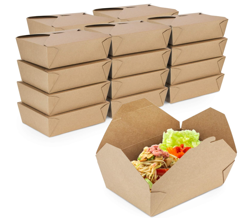 Take-Away Box - Container #3  7 3/4" x 5 1/2" x 2 1/2" 1bx/4x50pcs Folded paper