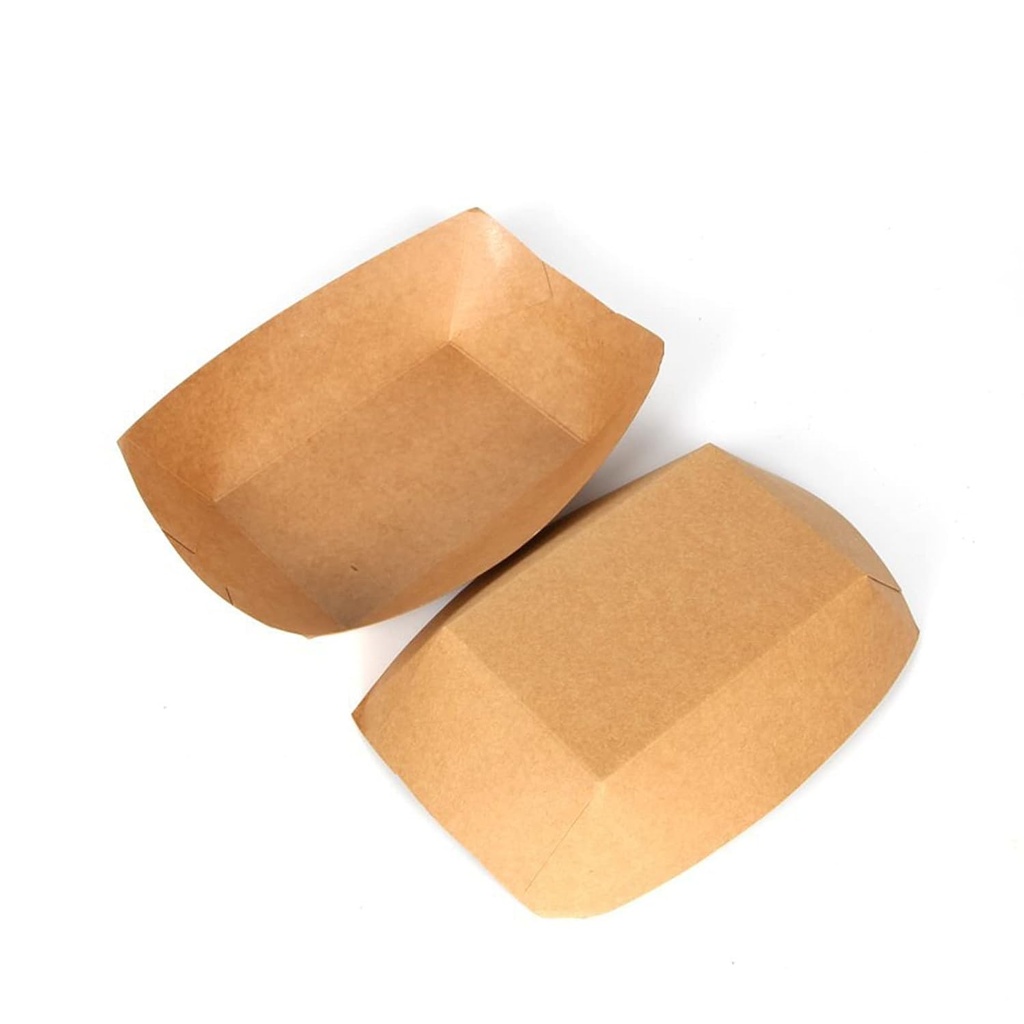 Food Tray Kraft 2.5 lbs SQP-8134 CLAY COATED - 2/250st