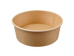 AC-1300ML-KRAFT-AJP..SALAD Container, Kraft + PE coating, 1300ml, DIA 185 - 185x160x65  ..(Lid = Salad Cont Lid-DIA185)..sleeve 50 st  (Bx=6x50st)