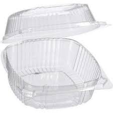 5" Clear Hinged Tray 1BX= 4X125 PCS