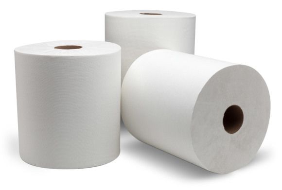 Baywest 214 - Bleach White 350' Roll Towel-8" (Bx=12roll)