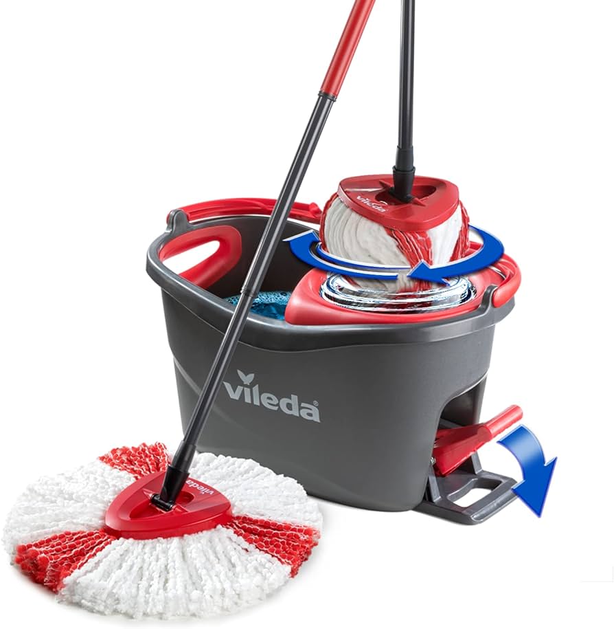 Vileda Spinmop bucket - 10Lts Grey/Black