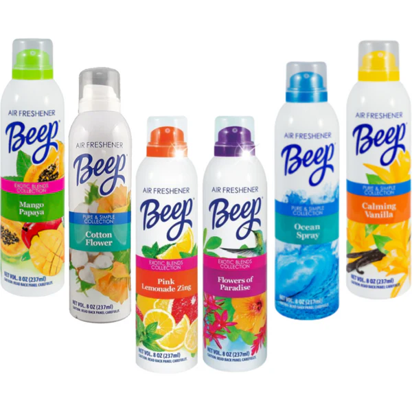 BEEP Aerosol 8 oz Mix fragrances..1case = 12each..