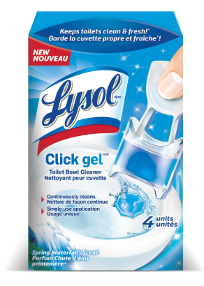 LYSOL Click Gel..Automatic Bowl Cleaner 1bx/5packs with 4 each