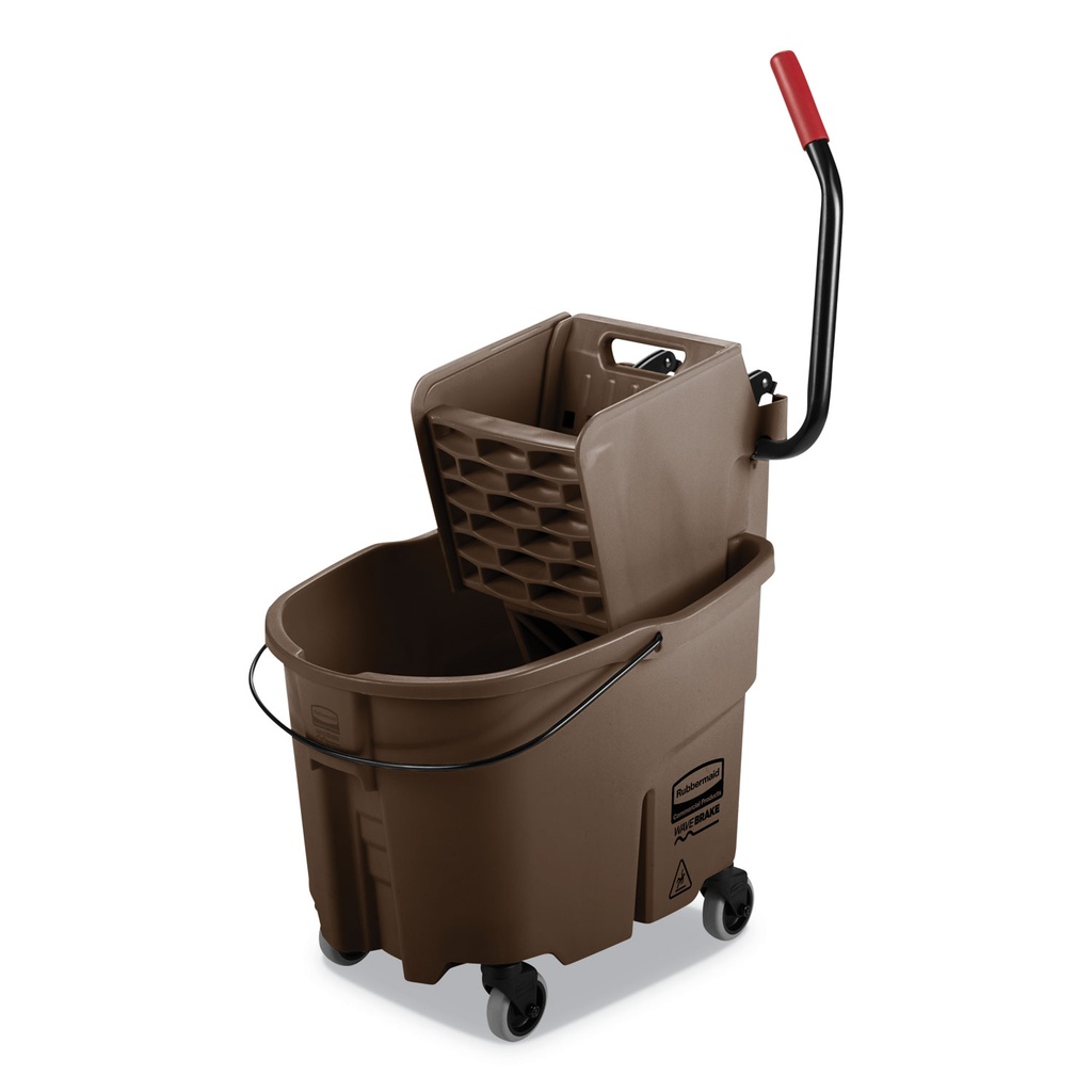 FG758088BRN..WaveBrake 2.0 Bucket/Wringer Combos, Side-Press, 35 qt, Plastic..BROWN