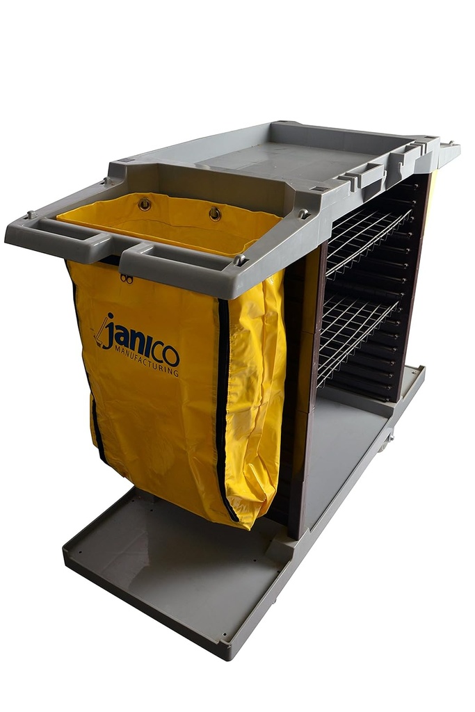 Hospitality Cart Janico  Incl two 25 gallon heavy duty yellow vinyl bags