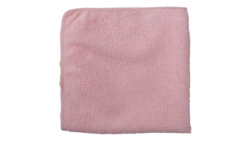 Rubbermaid Light Commercial Microfiber Cloth 12"x12"  Red/Pink