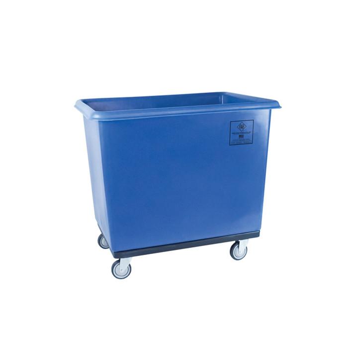 BLUE Poly Laundry Cart all swivel wheels 36"Lx24.25"Wx29"H