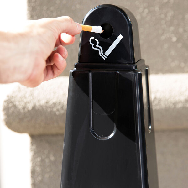 FG257088BLA  GROUNDSKEEPER® SMOKING MANAGEMENT RECEPTACLE 36" BLACK