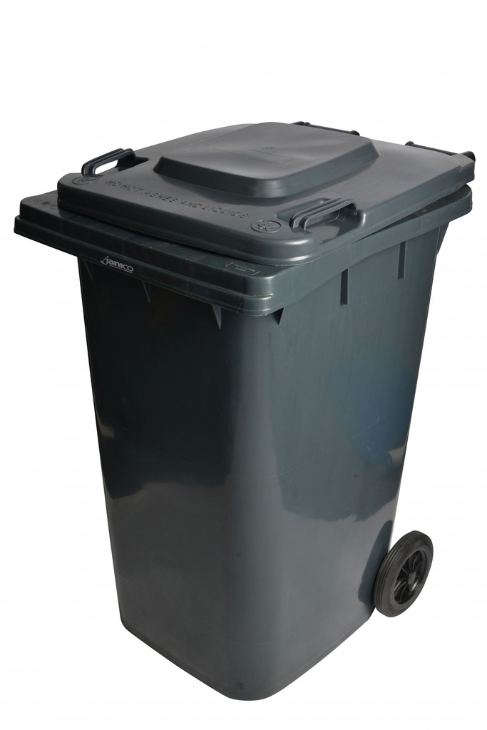 Grey Rollout Container 32 Gallon Trash Cans with Wheels