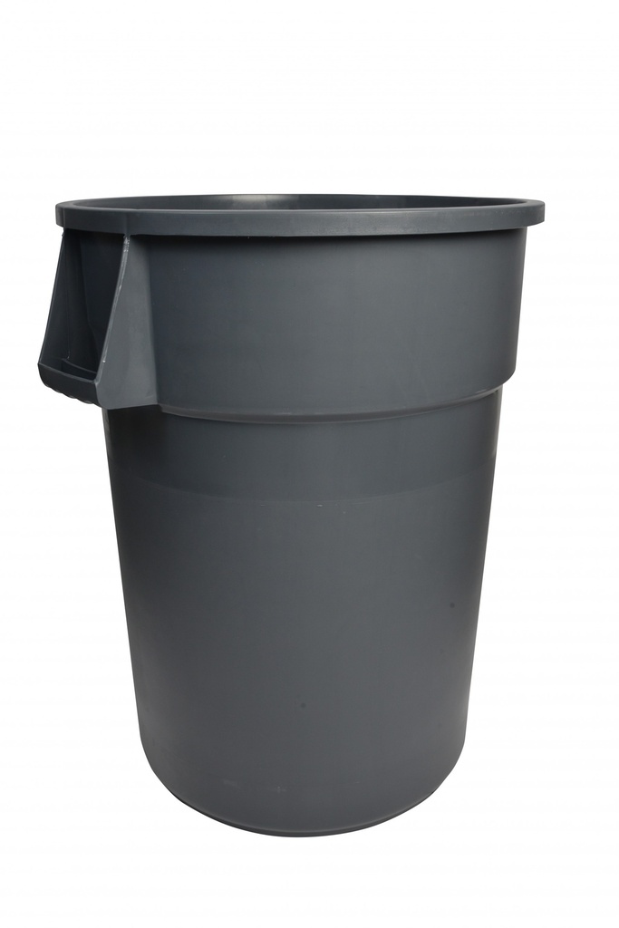 Grey Round Waste Garbage Can 55 Gallon  