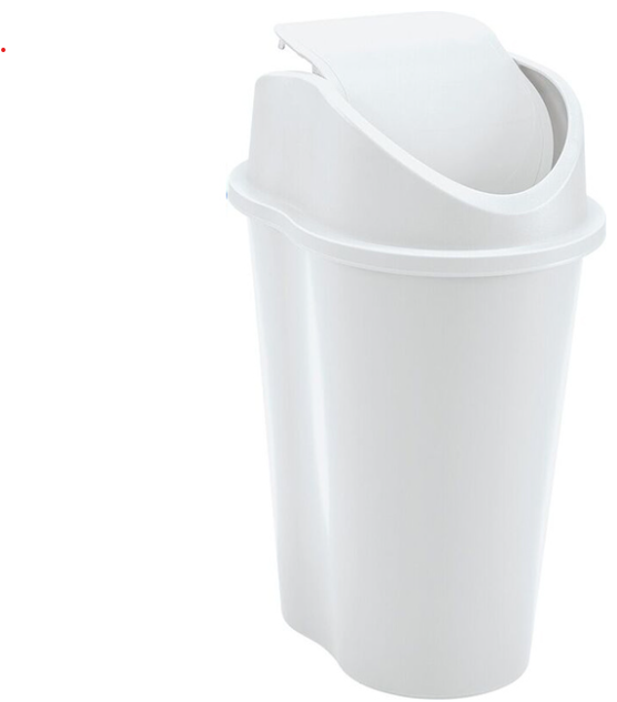 RIMAX Papelera - Vuilnisbak 5 liter - Wit - Inclusief Deksel 