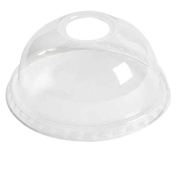 Plastifar DOME Lid - PD16D16 - LION Clear Lid for "smoothie" cup with Hole 1 - (Bx=10x100st)