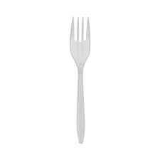 Medium Weight White FORK Plastifar..1bx = 20packx 0f 50pcs