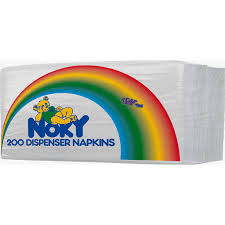 Dispenser Napkin Noky 1 ply, D-kwaliteit pack 200 pcs  (Bx=50x200pcs)