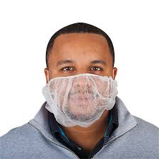 DBRD-1000 POLY BEARD COVER  WHT - 100pcs (Bx=10pack/100pcs)