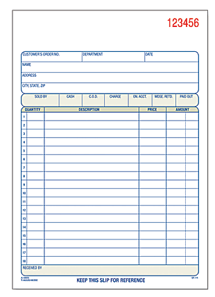 Salesbook 12A -2pt pak van10x50vel  (bx=10x10pak)