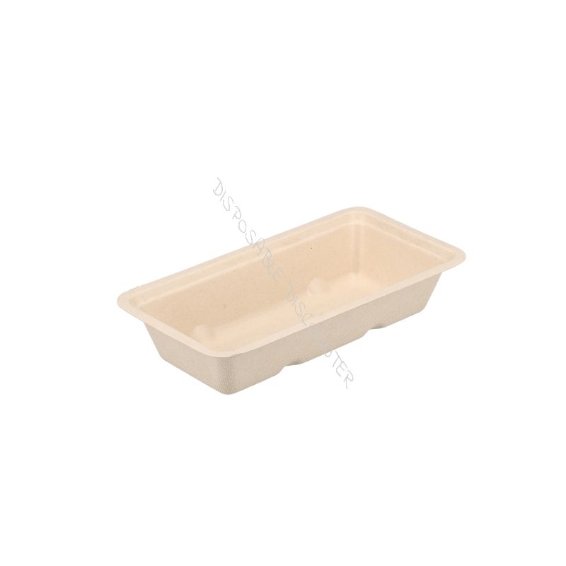 A5 Bakje..Bio Sugarcane Bagasse Snack ..Tray ..1bx = 16x50pcs