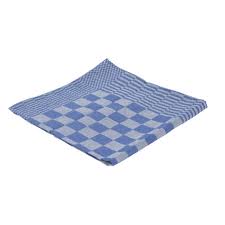 Badstof keukendoek, 100% Egyptisch katoen, blauwe blok..115 gr/st..52*55 cm..34-030-010