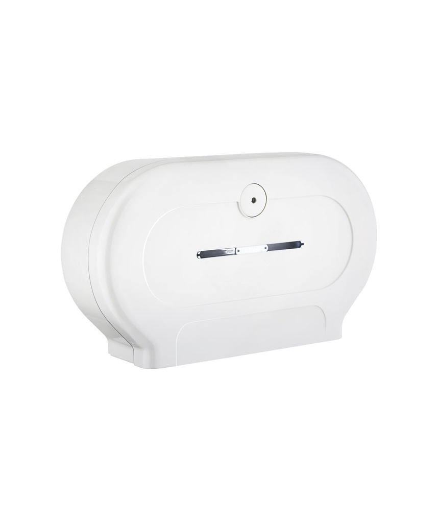 Twin Midi Toilet-Roll Dispenser  Double Jumbo RT Dispenser - White 