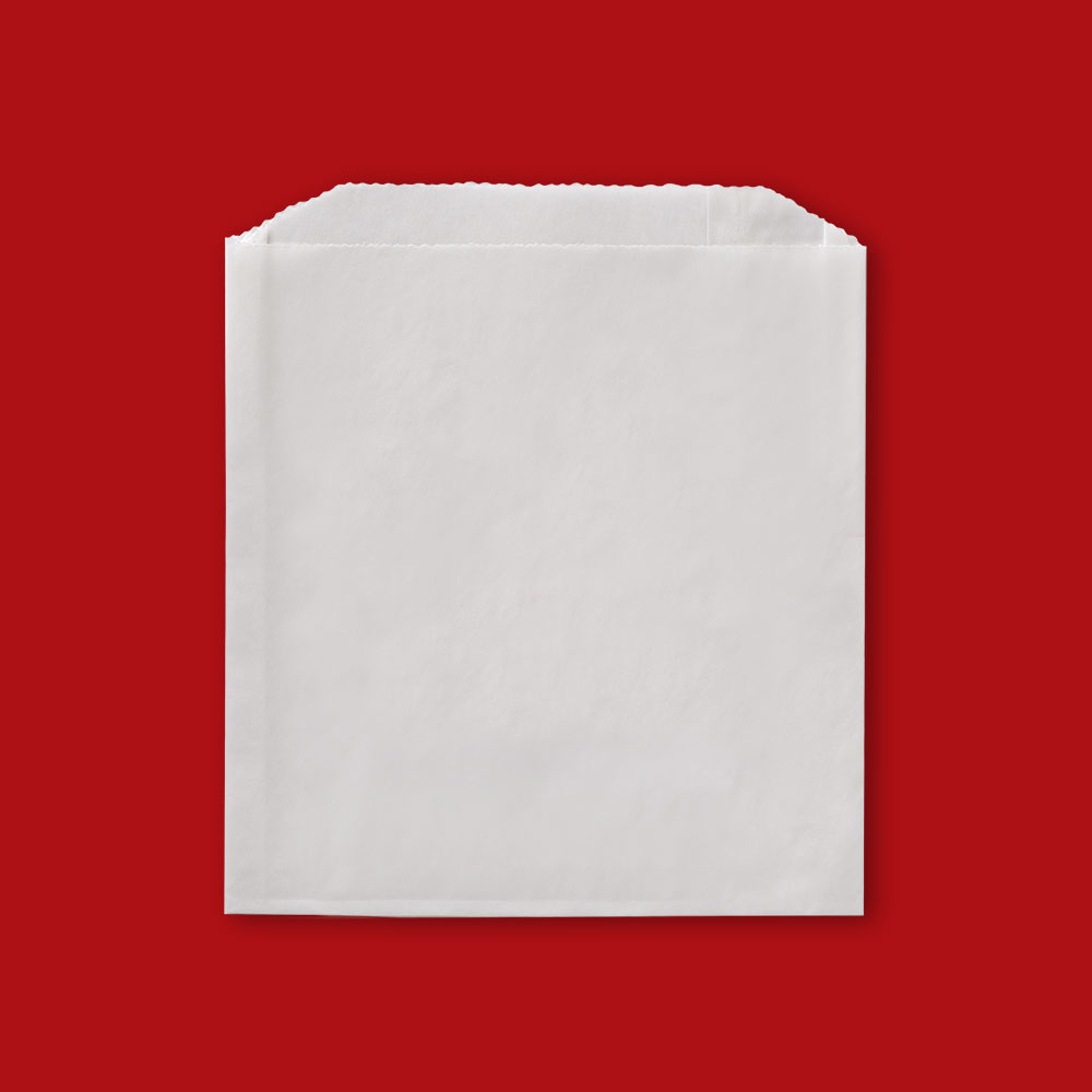 White Dry Wax Sandwich Bag (6x3/4x6- 1/2) BX=1000pcs