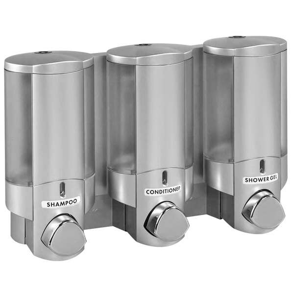 #36334..AVIVA dispenser III Satin Silver/Translucent..26-010-020