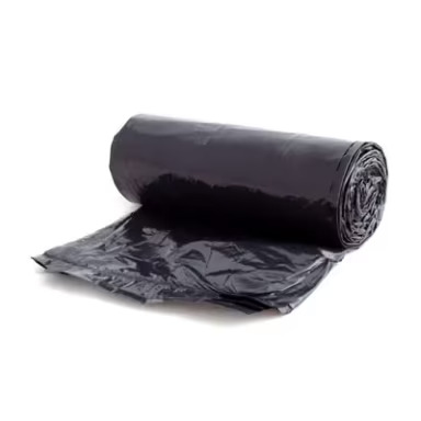 24" x 33" Black High Density 6 Micron Weight Can Liner - 15 Gallon