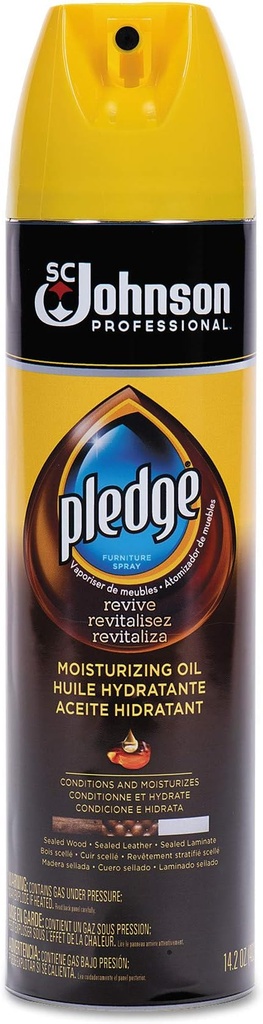 PLEDGE Moisturizing Oil Furniture Polish Aerosol 14.2oz Can