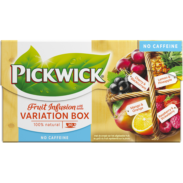 Pickwick Fruitvariatie Orange, Bleackcurrent, Apple, Peach..1case = 12package