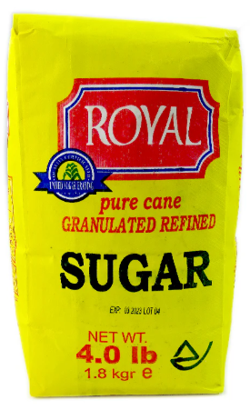 Royal Sugar Refined white 4 lbs 1.8kg. - 10ea/Bundel..Koelruimte