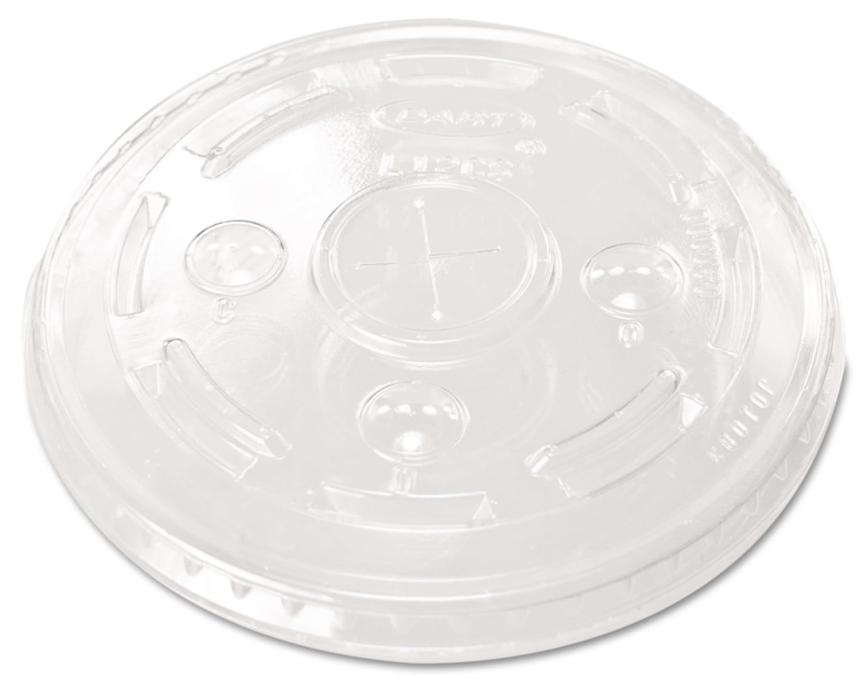 Plastic Lid for 32 oz foam cup straw slot - 100lids