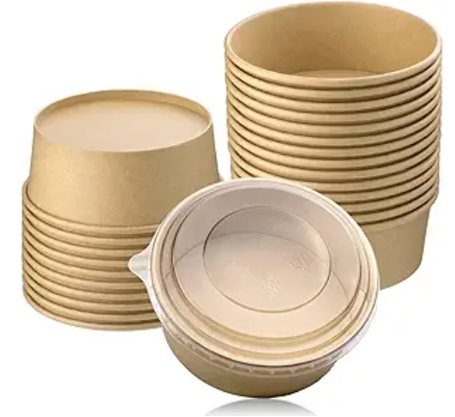 Maaltijd Bowl Round Bamboo Paper 750ml 24oz - 300 pcs (Bx=6x50st)