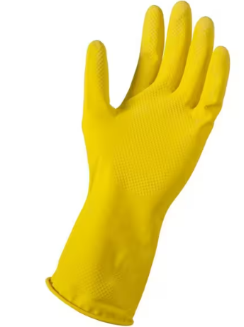 Latex werkhandschoen yellow 