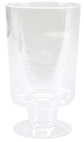 [600309] Shot glass PS 40ml on Foot Clear sleeve 20 st (box=70x20st 1400st)