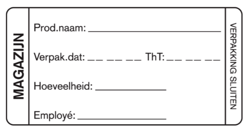 [549922] HACCP LABEL FS MAGAZIJN 35X75MM PERMANENT-500st 