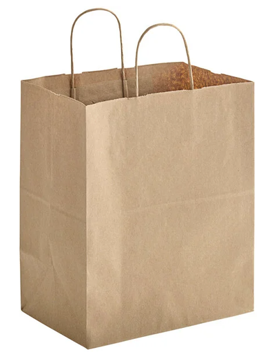 [BST-EG-BISTRO-KRAFT] Bistro kraft paper shopping bag 100gsm 11.81"x7.09x11.81 - 250each