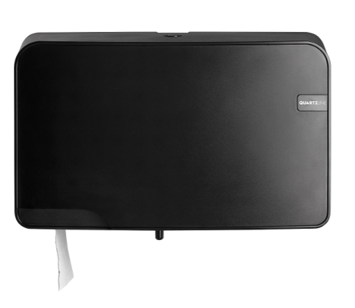 [42.441057] Quartz Black Mini Duo jumbo Toilet roll holder
