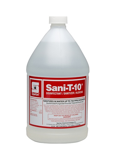 [1210-1oz/Qt] Spartan Sani-T-10 RTU No-Rinse disinfectant (box=4 pcs)  