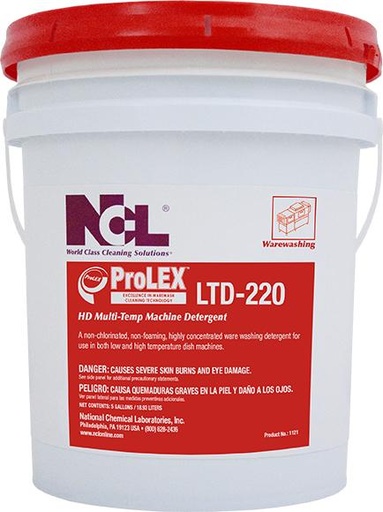 [1121-20] NCL PROLEX LTD - 220 Heavy Duty Multi Temp Machine Detergent - 5 gl pail   