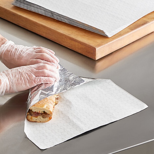 [BA-300841/  #612W65] 14X16 INSULATED FOIL SHEETS Sandwich wrap (PAPER/FOIL) Pack of 500  (1000/CASE)                           