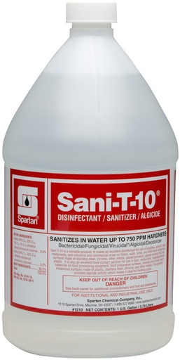 [121004] Spartan Sani-T-10 No-Rinse disinfectant Gallon (box=4 pcs) 