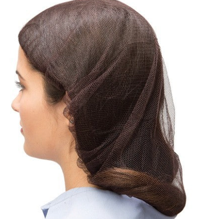 [SAFE121960] Hair Net Brown 22" 