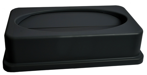 [1023-04BK] 23 Gallon Rectangular Garbage Can Lid with Drop In Spring Top