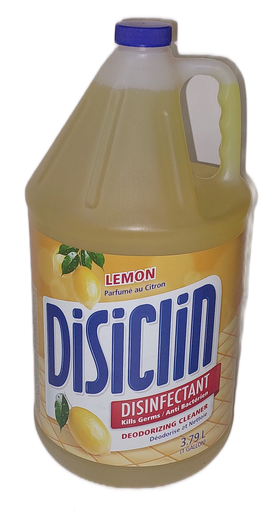 [20428] Disiclin LEMON-GEEL disinfectant & cleaner 1 Gall (Bx=4gl) 