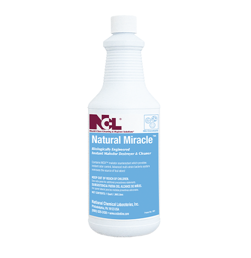 [1821-36] NCL Natural Miracle Biologically engineered instant malodor destroyer & cleaner 1Qt( Cs=12 Qt)