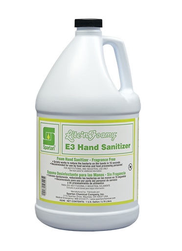 [3340-04] Spartan LITE'N FOAMY® E3 HAND SANITIZER gl ( Cs=4gl)
