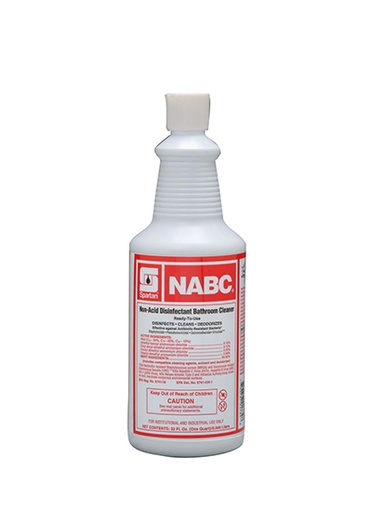 [711603] Spartan NABC - RTU  Non Acid Disinfectant Bathroom Cleaner Qt (Cs=12Qt)
