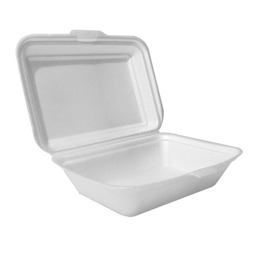 [F7x5 12727 - BIO] Plastifar Biodegradable 7"x5" FOAM HINGE HOAGIE Trays C-/ 200 pcs (Bundle=200st)