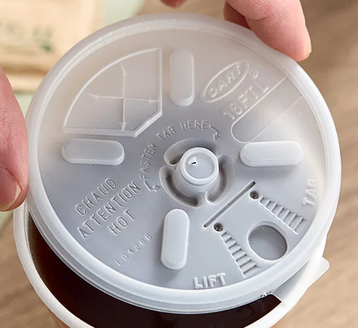[DT-10FTL] Dart Tear-tab Lid for 10oz foam cup - 1000 pcs (Bx=10x100 st) 